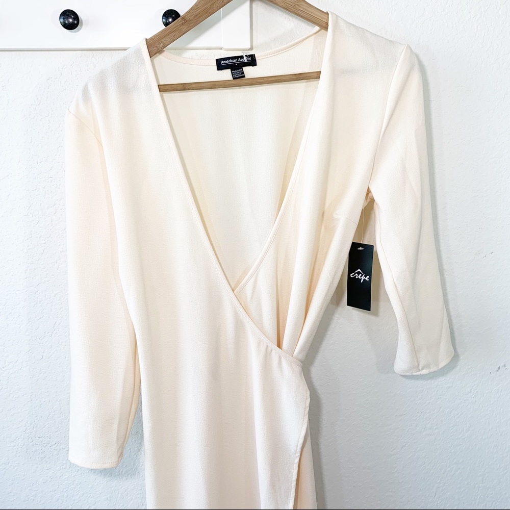 American Apparel Juliard Wrap Maxi Dress With Slit - Picture 3 of 8